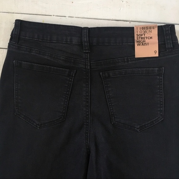 Tinseltown Gold Stripe Black Skinny Jeans - Picture 6 of 9